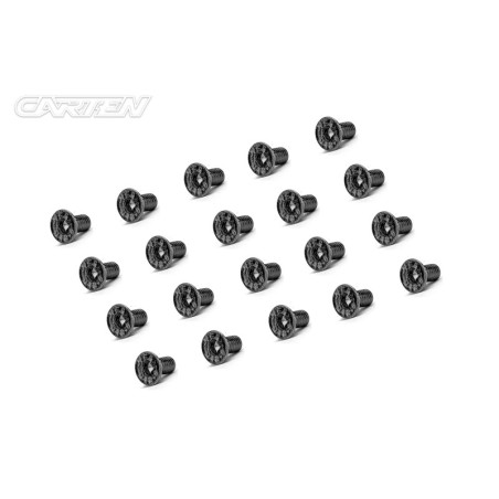 BFH2508 - CARTEN Screw Set  12.9- FH M2,5x8(Black Nickel Coating) (20)