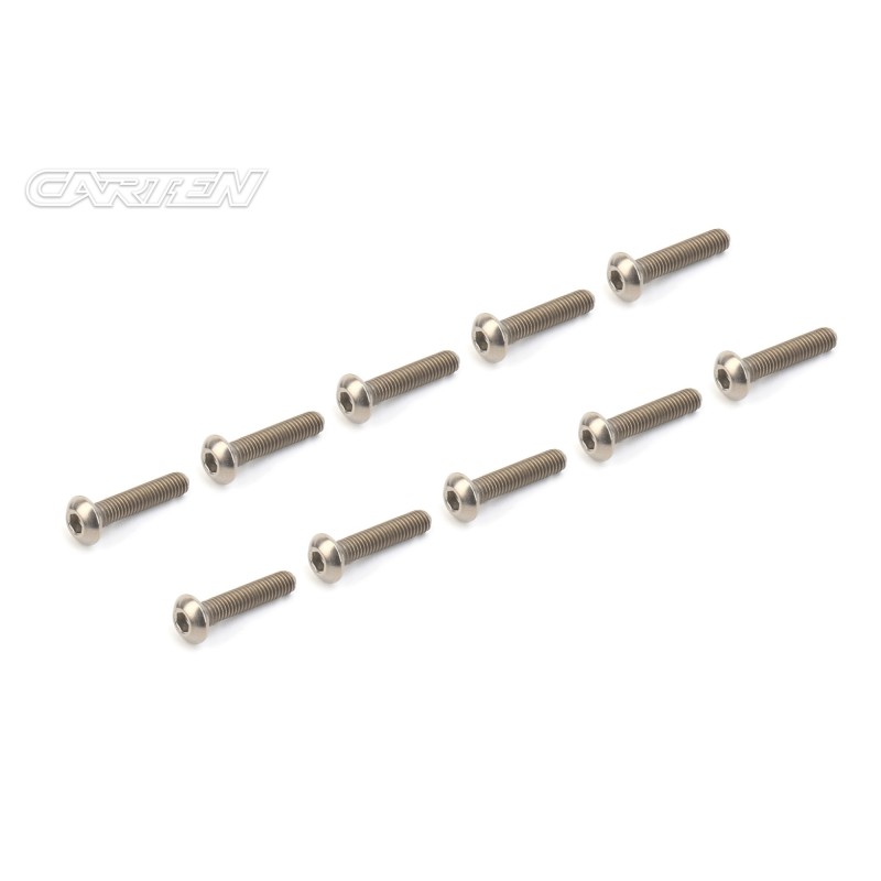 PBH318 - CARTEN Titanium Gr-2 Screw Set BH M3x18mm (10)