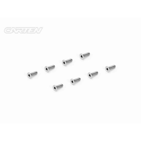 TFH0310 - CARTEN Titanium Screw Set Ti6-4 CNC FH M3x10 (8)