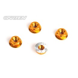 NBA353 - CARTEN M4 Flange Serrated Nylon Lock Nut Aluminium (4)