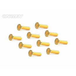 GFH0416 - CARTEN Screw Set  12.9- FH M4x16(Gold Coating) (10)