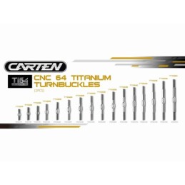TT0345 - CARTEN CNC 64 Titanium Turnbuckles M3x45mm (2)