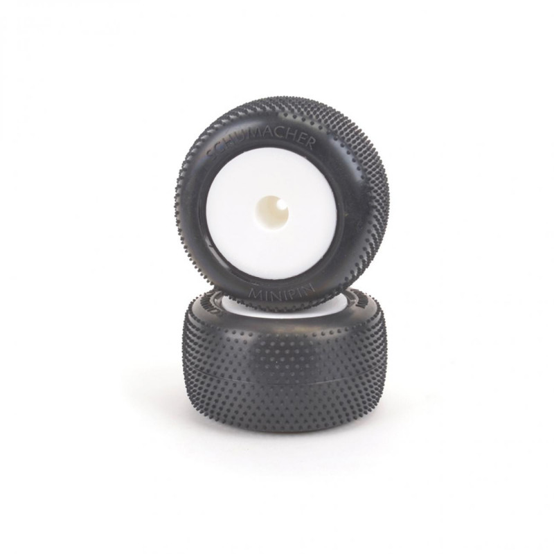 U6880 - Mini Spike-Silver-Truck Tyre - Pre-Glued pr