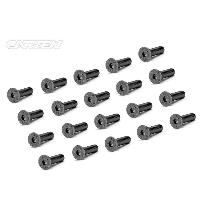 BFH0312 - CARTEN Screw Set  12.9- FH M3x12(Black Nickel Coating) (20)