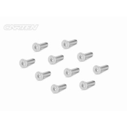 SFH0312 - CARTEN Screw Set  12.9- FH M3x12(Silver Coating) (10)