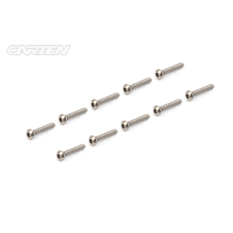TPBH318 - CARTEN Titanium Gr-2 Self Tapping Screw Set BH 3x18mm (10)