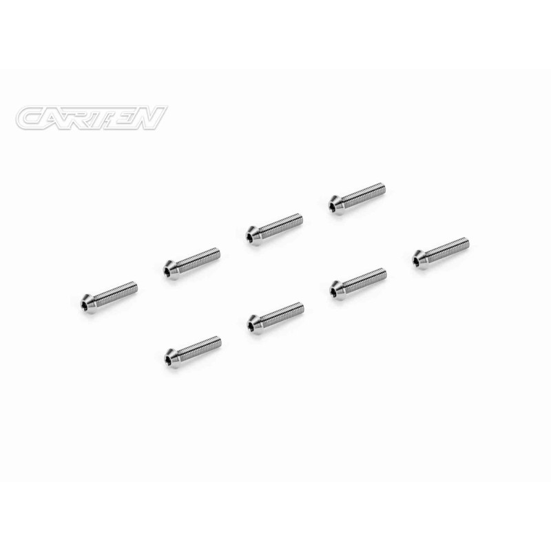 TCO0314 - CARTEN Titanium Screw Set Ti6-4 CNC CO M3x14 (8)