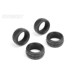 NHA492 - CARTEN 1/10 TC 26mm Intermediate Tires & Inserts (4)