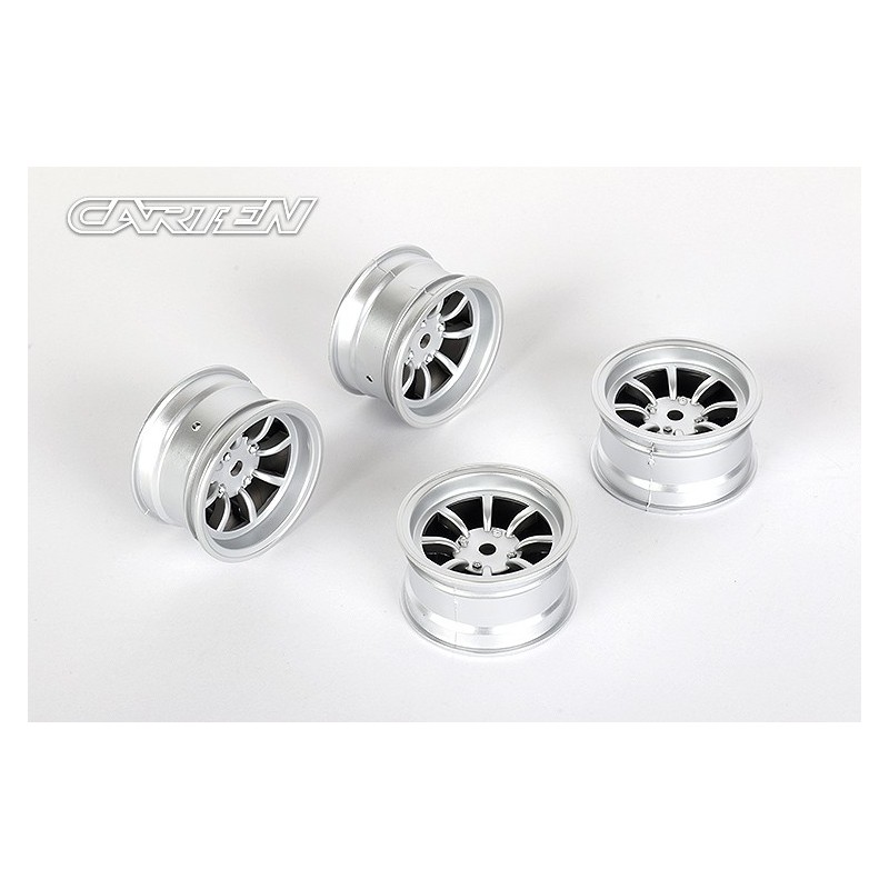 NBA263 - CARTEN 8 Spoke Wheel +4mm (Silver)
