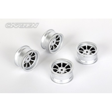 NBA263 - CARTEN 8 Spoke Wheel +4mm (Silver)