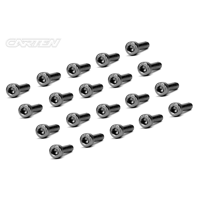 BCH0310 - CARTEN Screw Set  12.9- CH M3x10(Black Nickel Coating) (20)