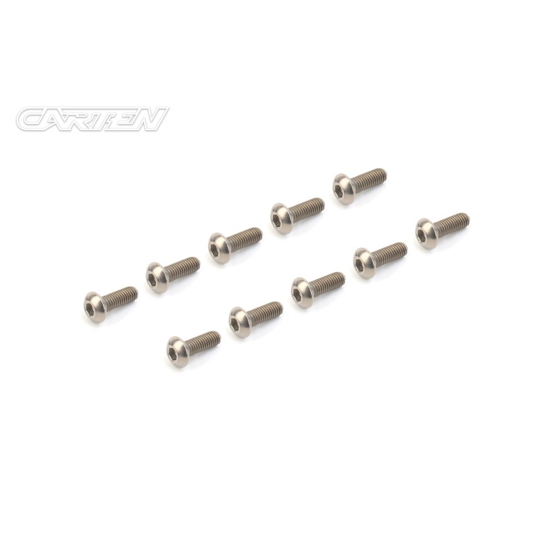 PBH310 - CARTEN Titanium Gr-2 Screw Set BH M3x10mm (10)