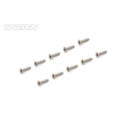 TPFH312 - CARTEN Titanium Gr-2 Self Tapping Screw Set FH 3x12mm (10)