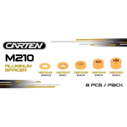 NBA348 - CARTEN Aluminium Spacer 3x6x2mm (8)
