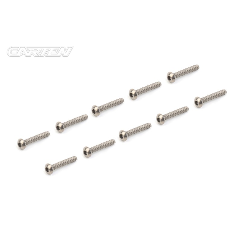 TPBH320 - CARTEN Titanium Gr-2 Self Tapping Screw Set BH 3x20mm (10)
