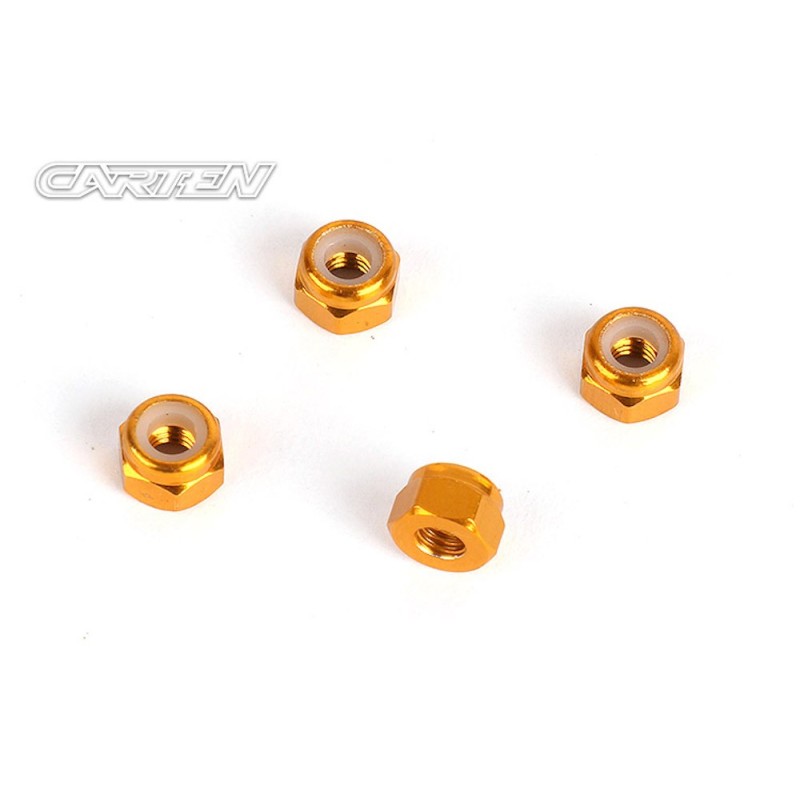 NBA351 - CARTEN M3 Nylon Lock Nut Aluminium (4)