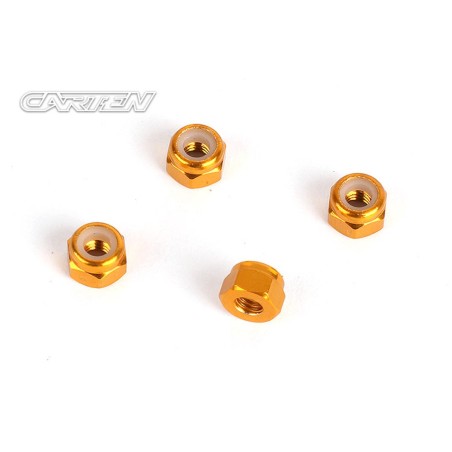 NBA351 - CARTEN M3 Nylon Lock Nut Aluminium (4)