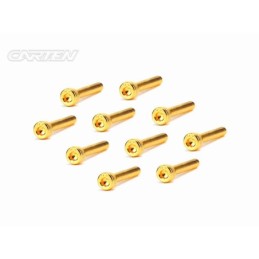 GCH0322 - CARTEN Screw Set  12.9- CH M3x22(Gold Coating) (10)