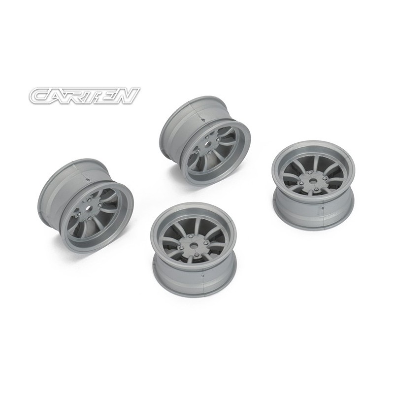 NBA264 - CARTEN 8 Spoke Wheel +4mm (Gray)