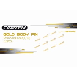 GBP1206S - CARTEN Gold Body Pin 6mm Small Head 1/10 (10)
