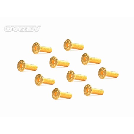 GFH0414 - CARTEN Screw Set  12.9- FH M4x14(Gold Coating) (10)